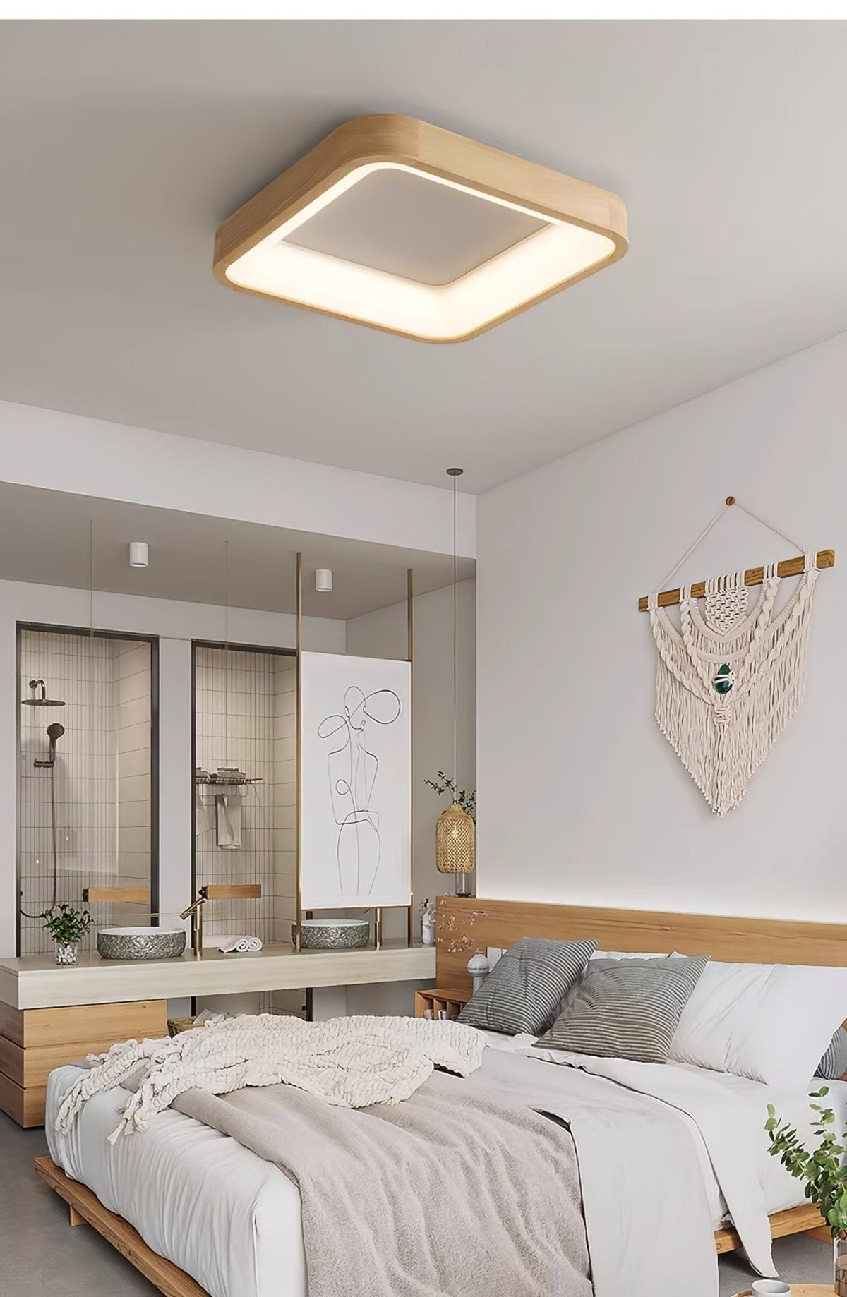 Uphae nowoczesna lampa sufitowa w stylu minimalistycznym ze szkła