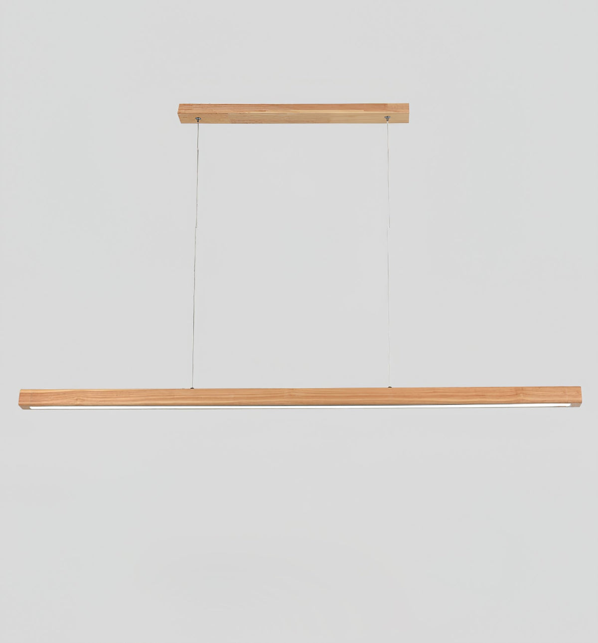 Rinalina liniowa minimalistyczna lampa wisząca ze szkła i drewna