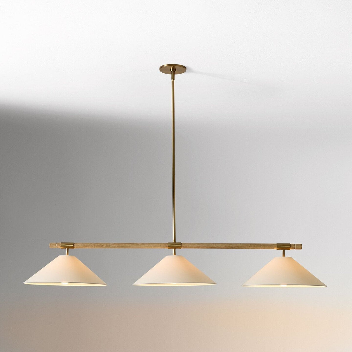 Linen Cone liniowy żyrandol