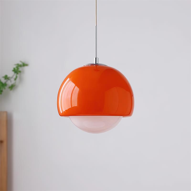 Lipko lampa wisząca ze szkła w kulistej osłonie retro nowoczesna kolorowa