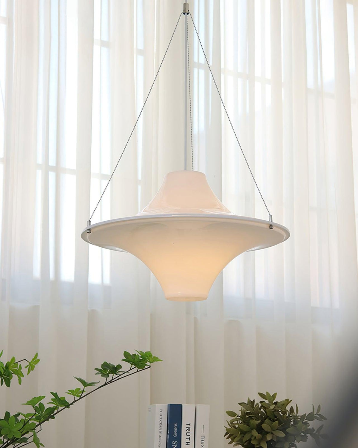 Lampa wisząca Dali w kształcie UFO z akrylu – nowoczesna lampa wisząca do salonu