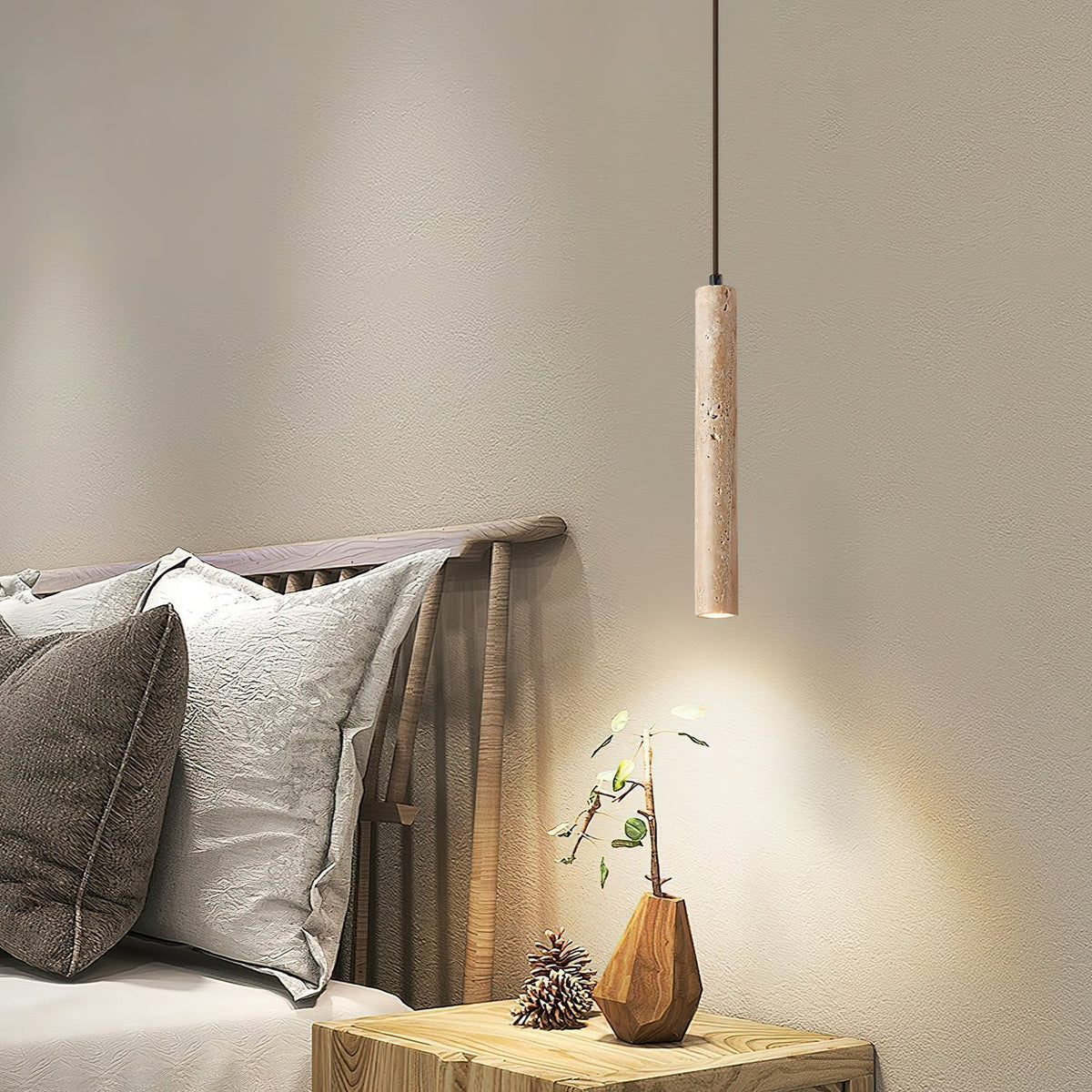 Sular cylindryczna lampa wisząca ze szkła tawernin