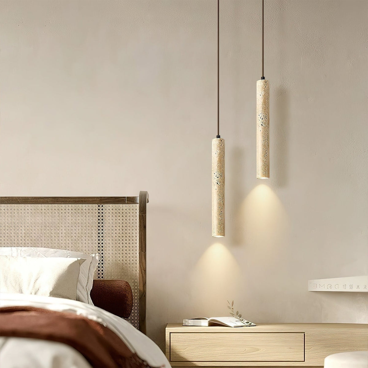 Sular cylindryczna lampa wisząca ze szkła tawernin