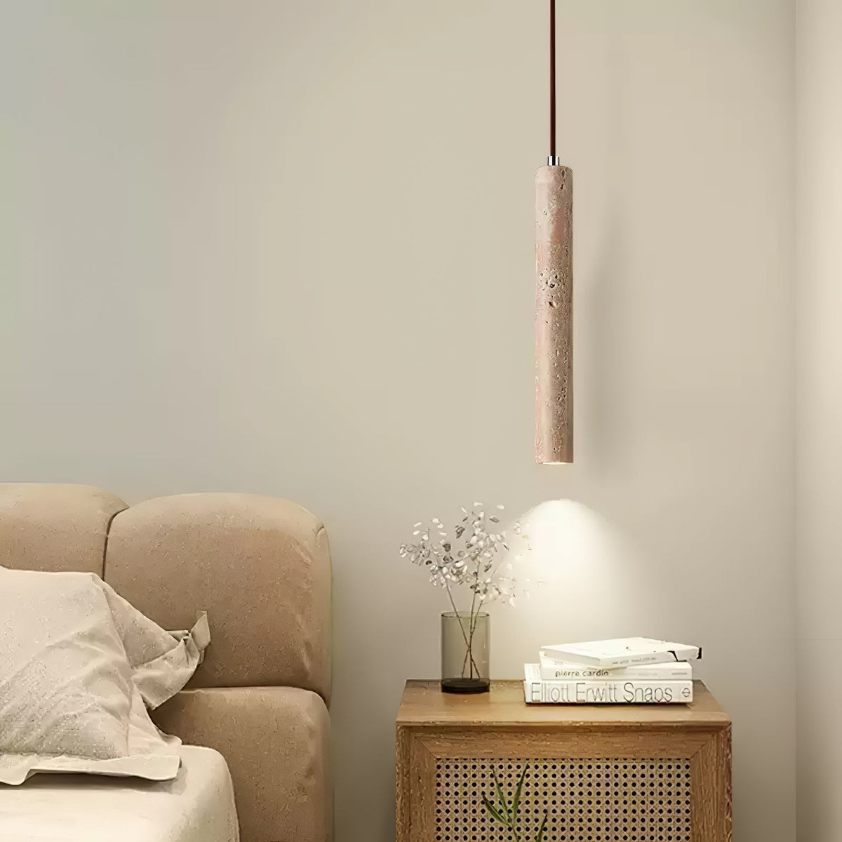Sular cylindryczna lampa wisząca ze szkła tawernin