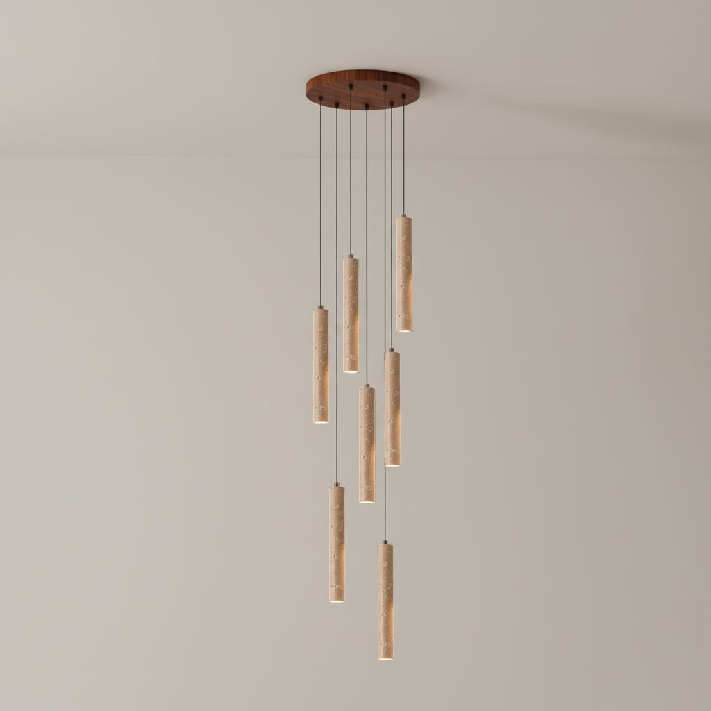 Sular cylindryczna lampa wisząca ze szkła tawernin