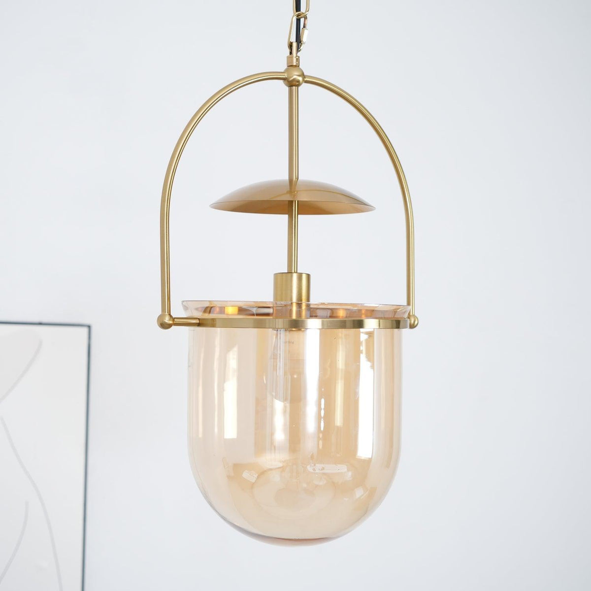 Lampa wisząca Velanaya ze szkła z mosiądzu w stylu vintage do salonu