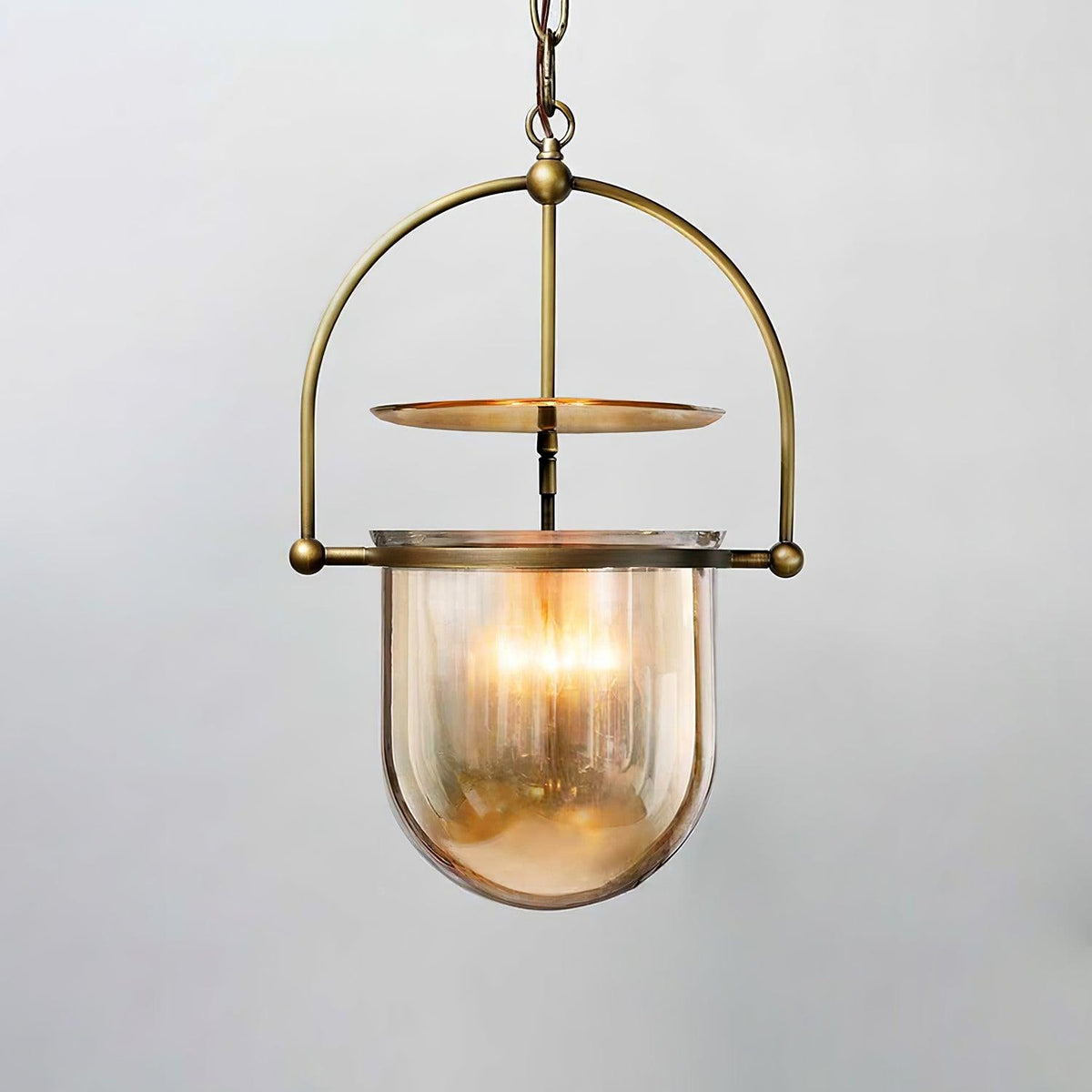 Lampa wisząca Velanaya ze szkła z mosiądzu w stylu vintage do salonu