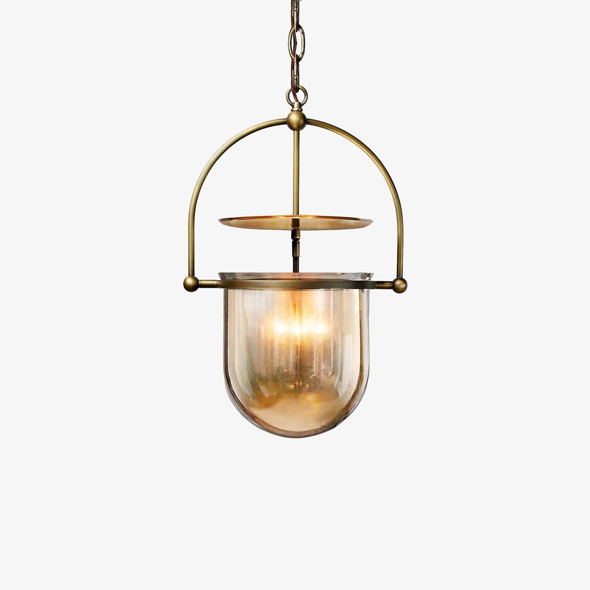 Lampa wisząca Velanaya ze szkła z mosiądzu w stylu vintage do salonu