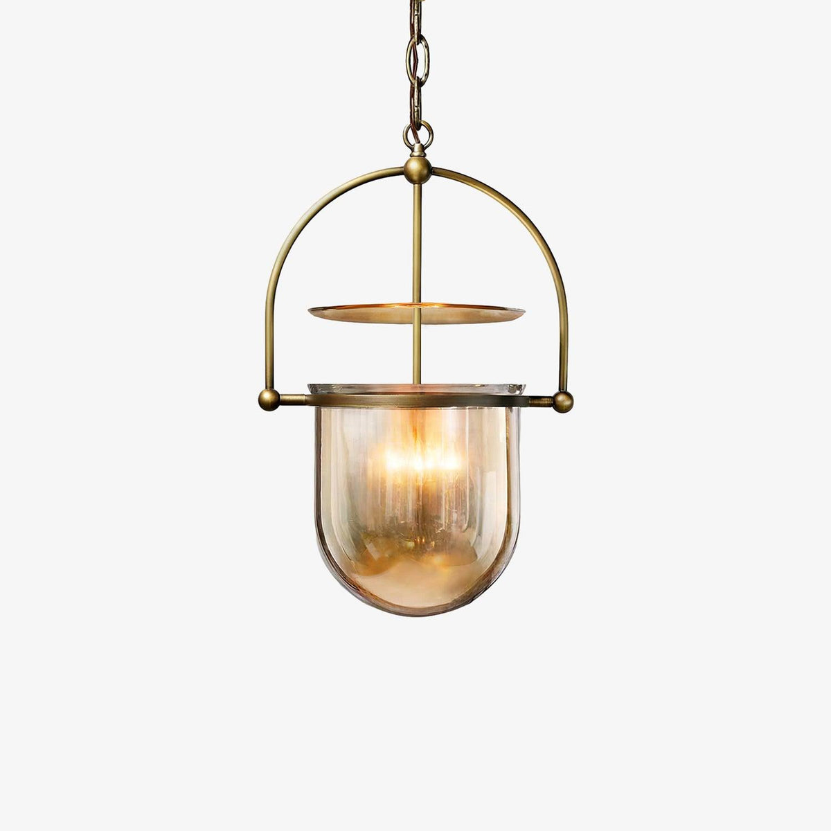 Lampa wisząca Velanaya ze szkła z mosiądzu w stylu vintage do salonu