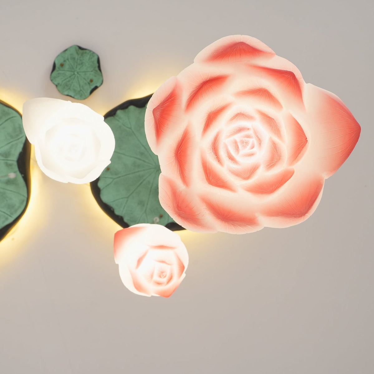 Rivinira żyrandol wiszący Lotus Floral Różowy Biały 7-Światło
