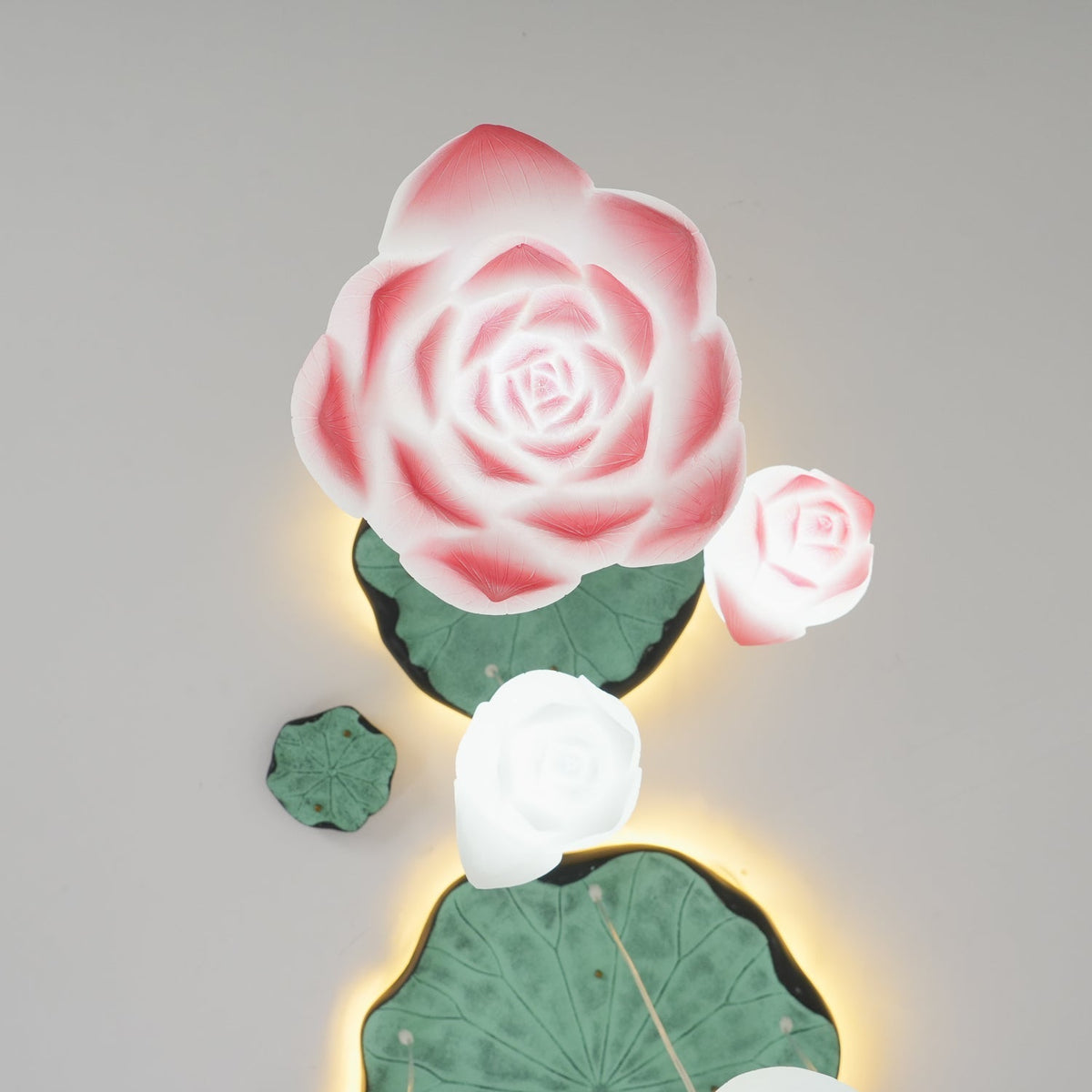 Rivinira żyrandol wiszący Lotus Floral Różowy Biały 7-Światło