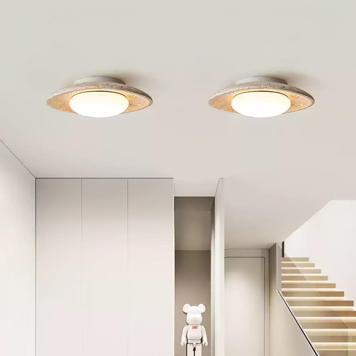 Serinora lampa sufitowa w travertynie