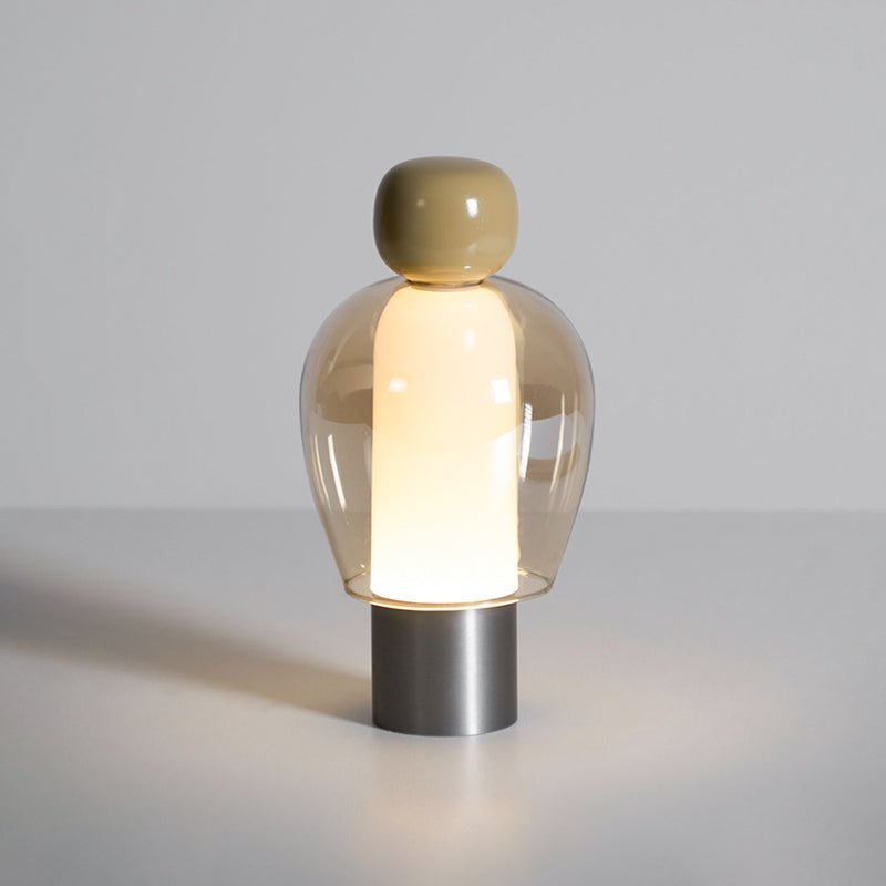 Nara artystyczna lampa stołowa ze szkła