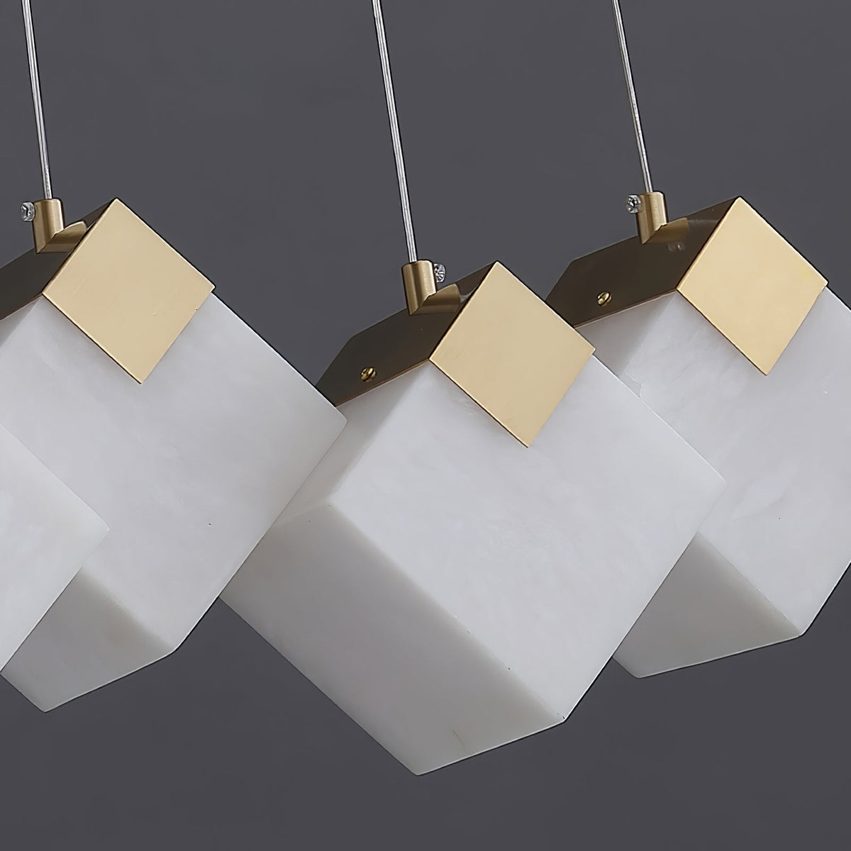 Vevariel liniowa lampa wisząca ze szkła alabasterowego