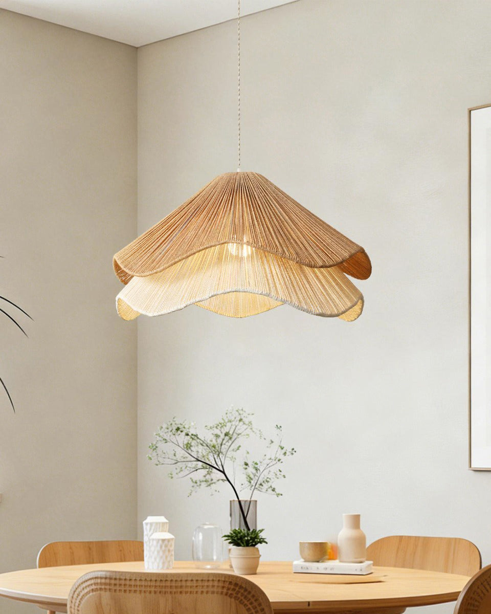 Lotus lampa wisząca z juty