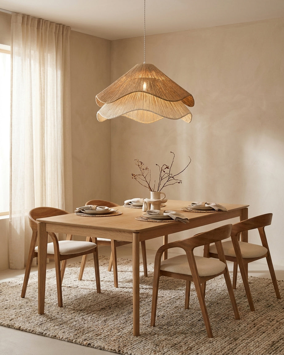 Lotus lampa wisząca z juty