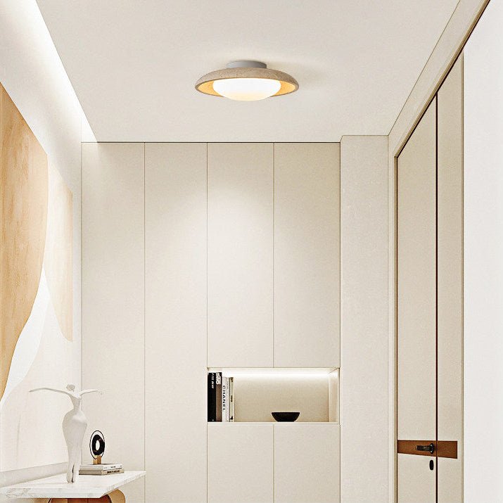 Tavuena żółty travertyn lampa sufitowa
