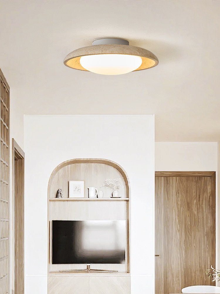 Tavuena żółty travertyn lampa sufitowa