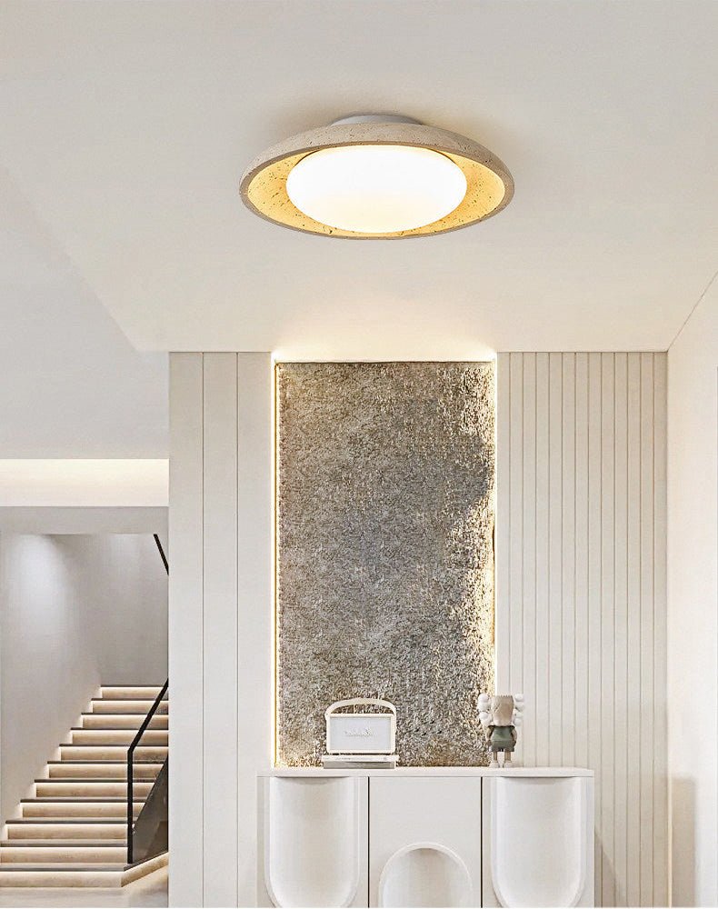 Tavuena żółty travertyn lampa sufitowa