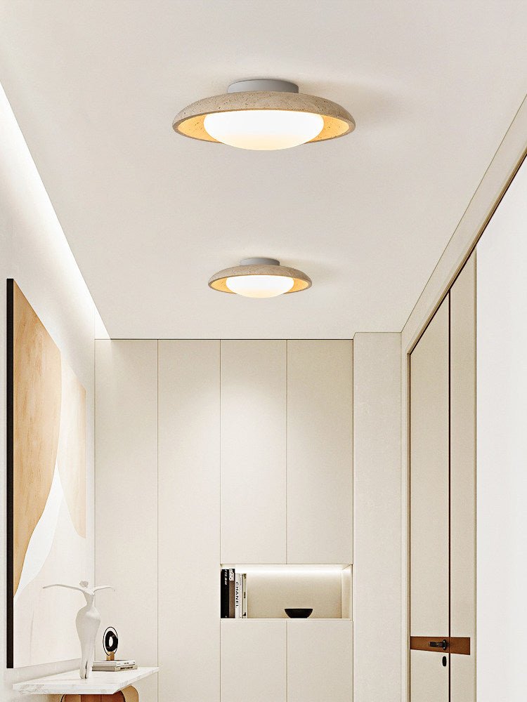 Tavuena żółty travertyn lampa sufitowa