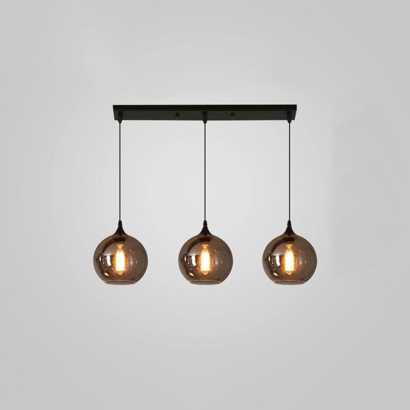 Tevely żyrandol ze szkła w stylu industrial chic