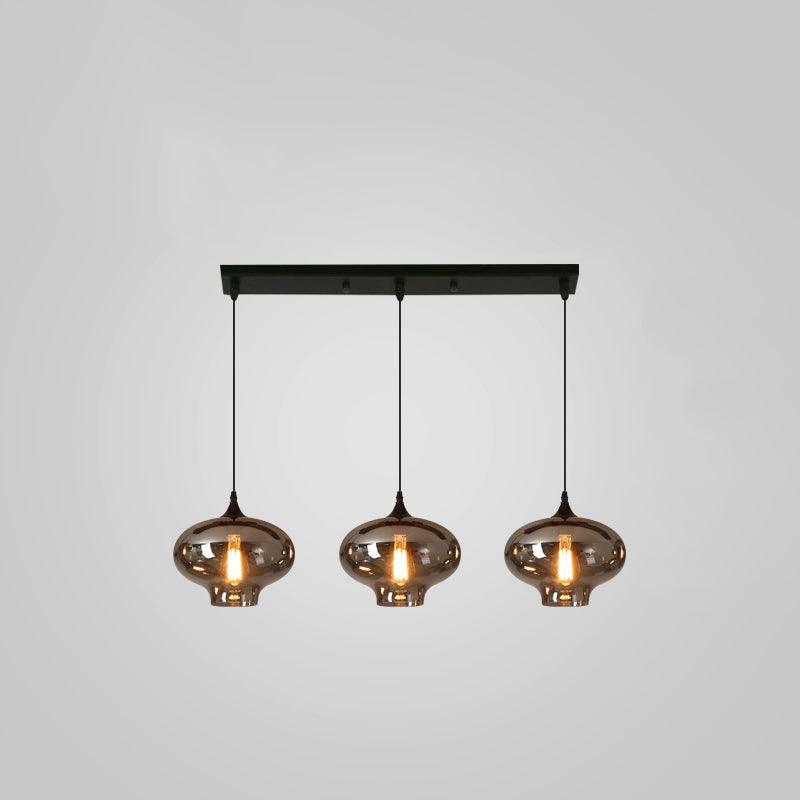 Tevely żyrandol ze szkła w stylu industrial chic
