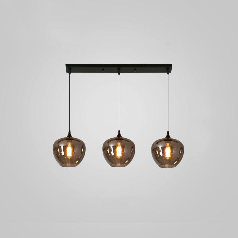 Tevely żyrandol ze szkła w stylu industrial chic