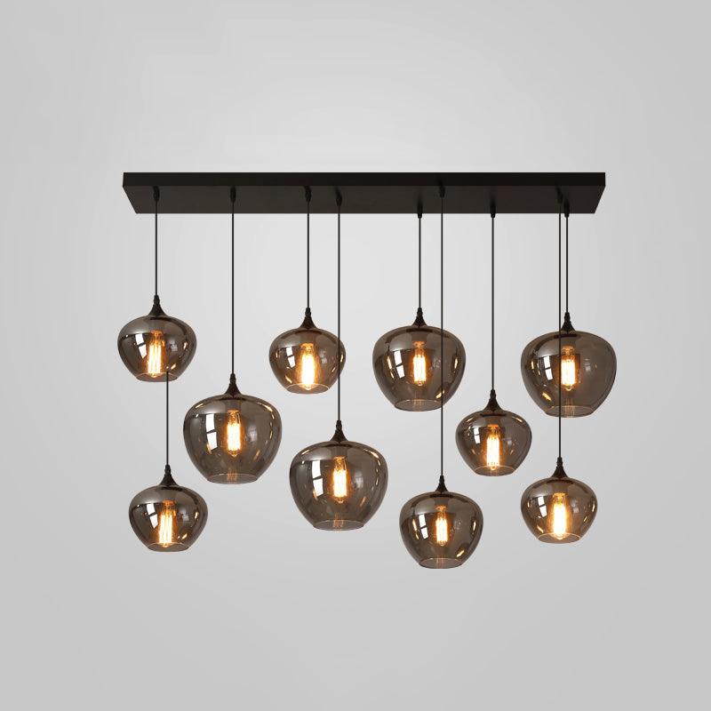 Tevely żyrandol ze szkła w stylu industrial chic
