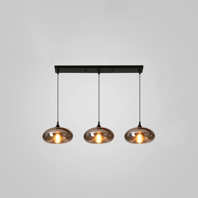 Tevely żyrandol ze szkła w stylu industrial chic