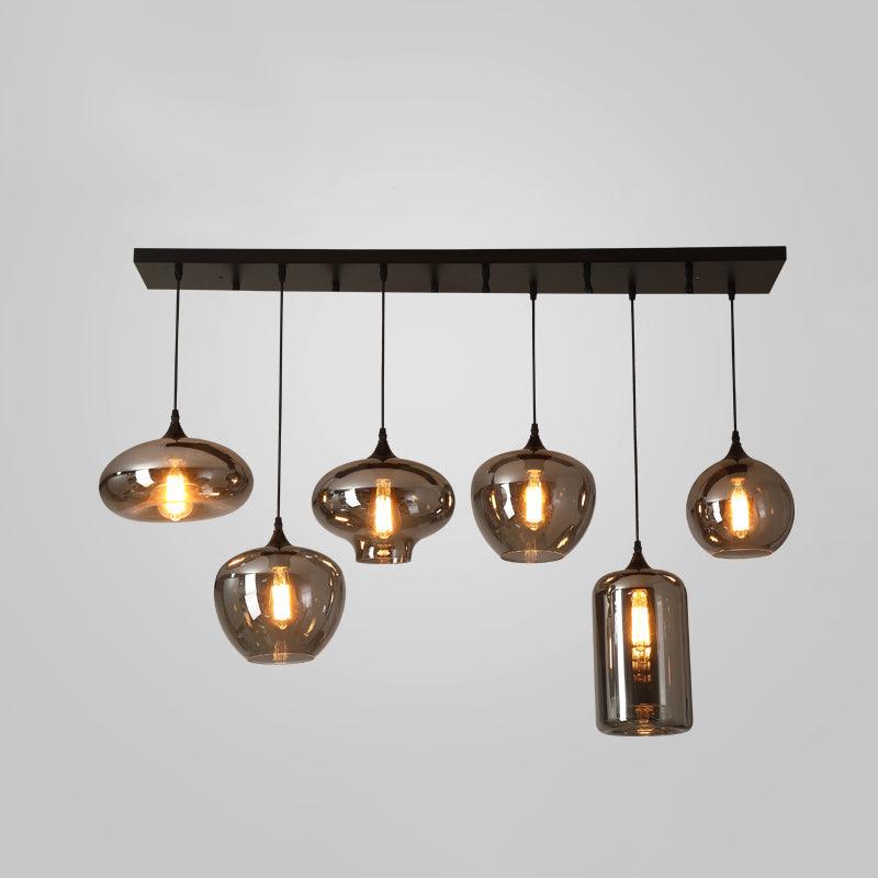 Tevely żyrandol ze szkła w stylu industrial chic