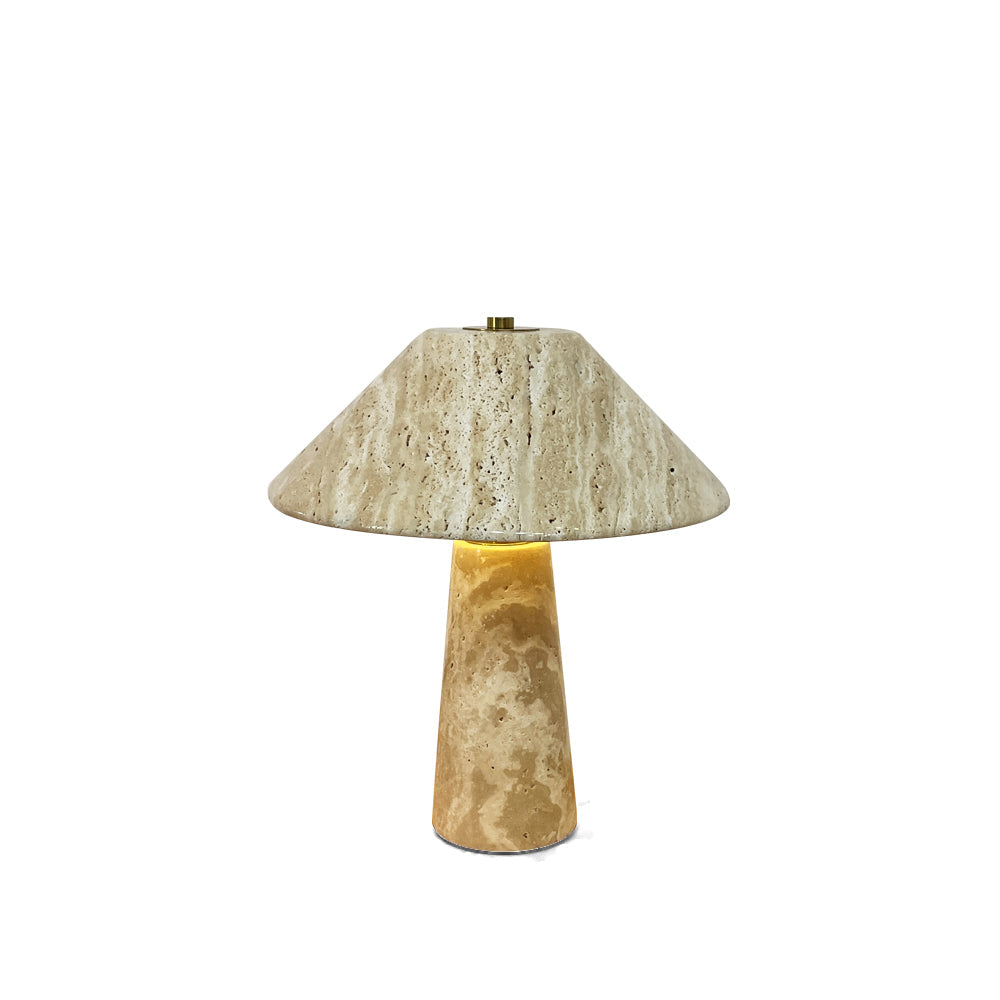 Lampa stołowa Travienne z travertynu