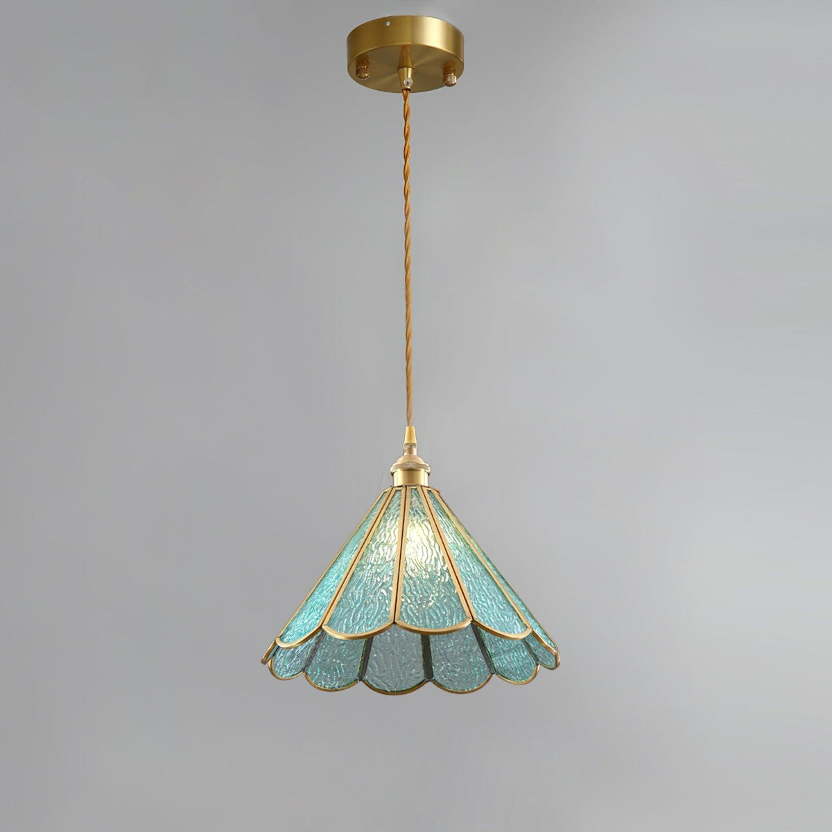 Lione różowa lampa wisząca ze szkła barwionego