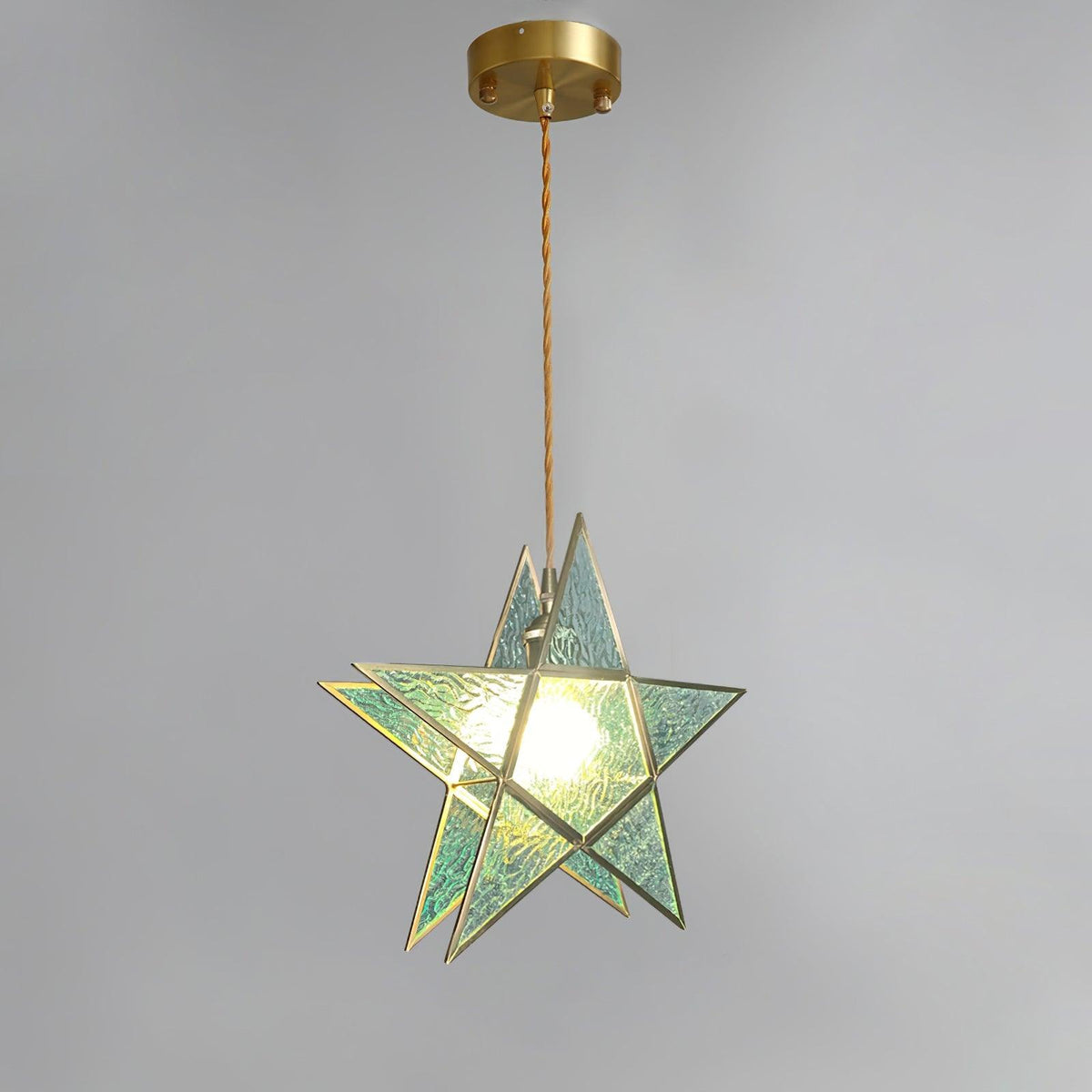 Lione różowa lampa wisząca ze szkła barwionego