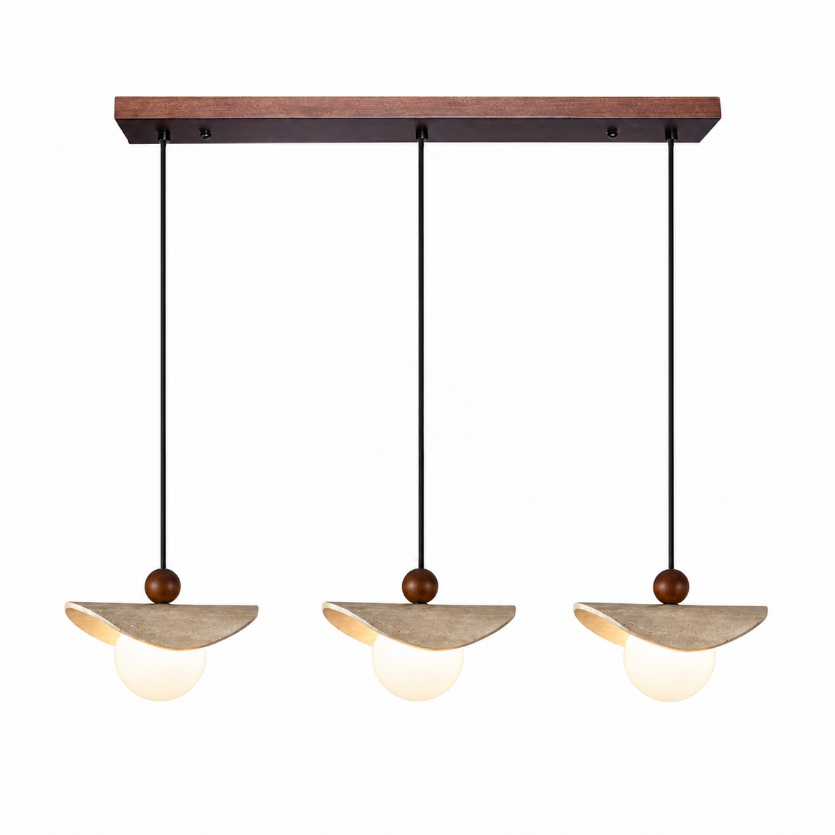 Jorwick Lampa Wisząca Koralikowa Z Trawertynu