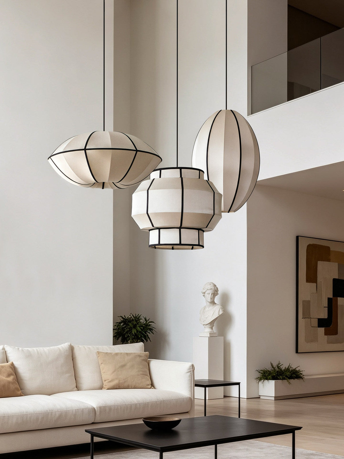 Southvale3 Lampa wisząca z tkaniny
