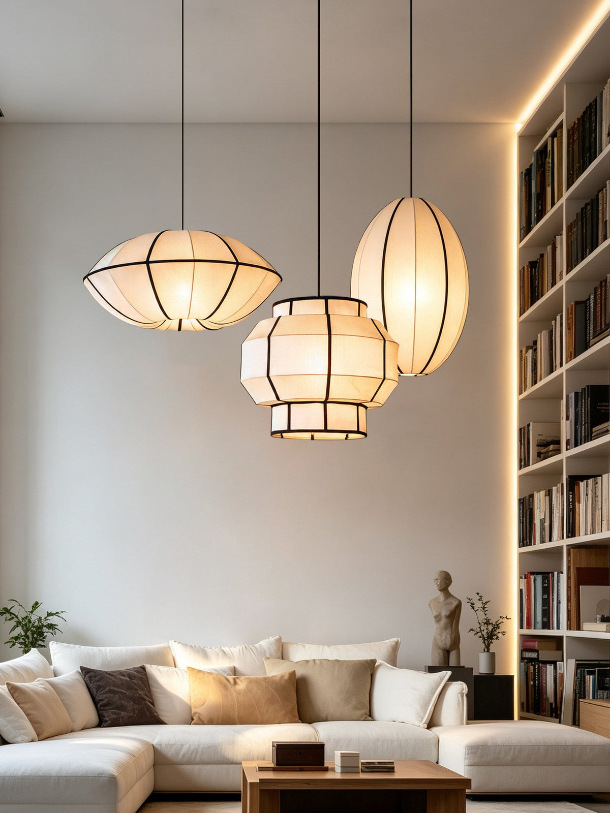 Southvale3 Lampa wisząca z tkaniny