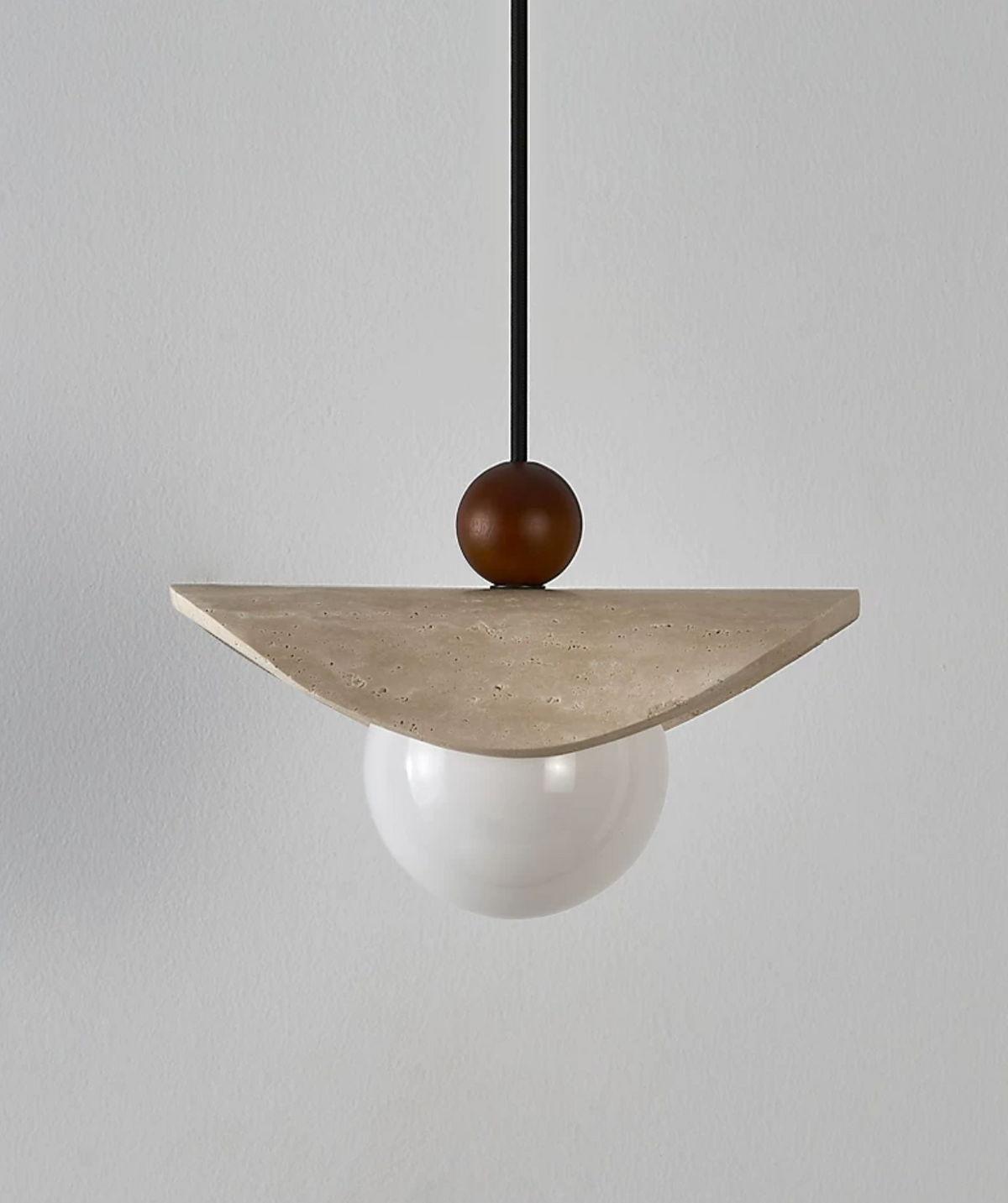 Jorwick Lampa Wisząca Koralikowa Z Trawertynu