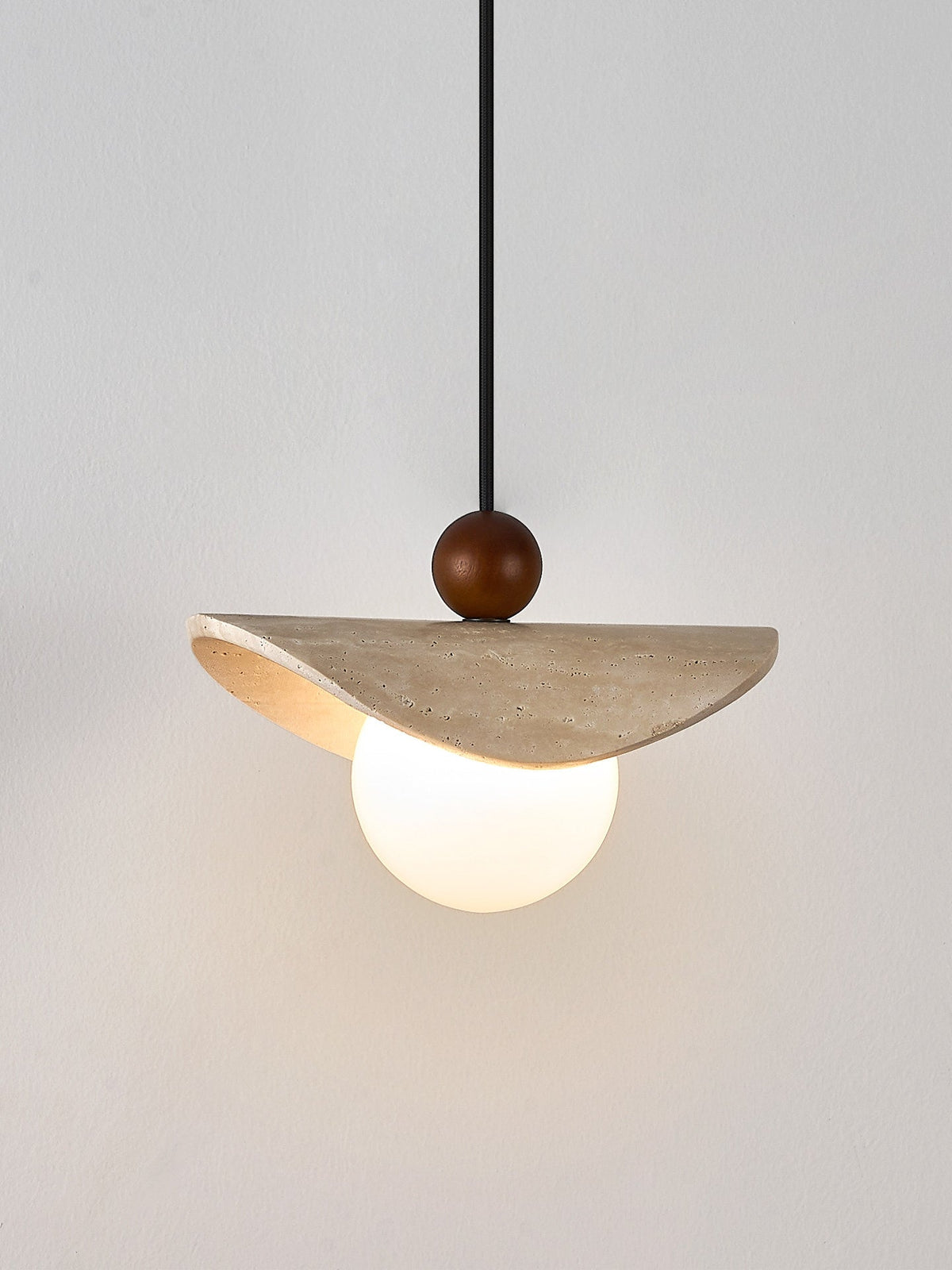 Jorwick Lampa Wisząca Koralikowa Z Trawertynu