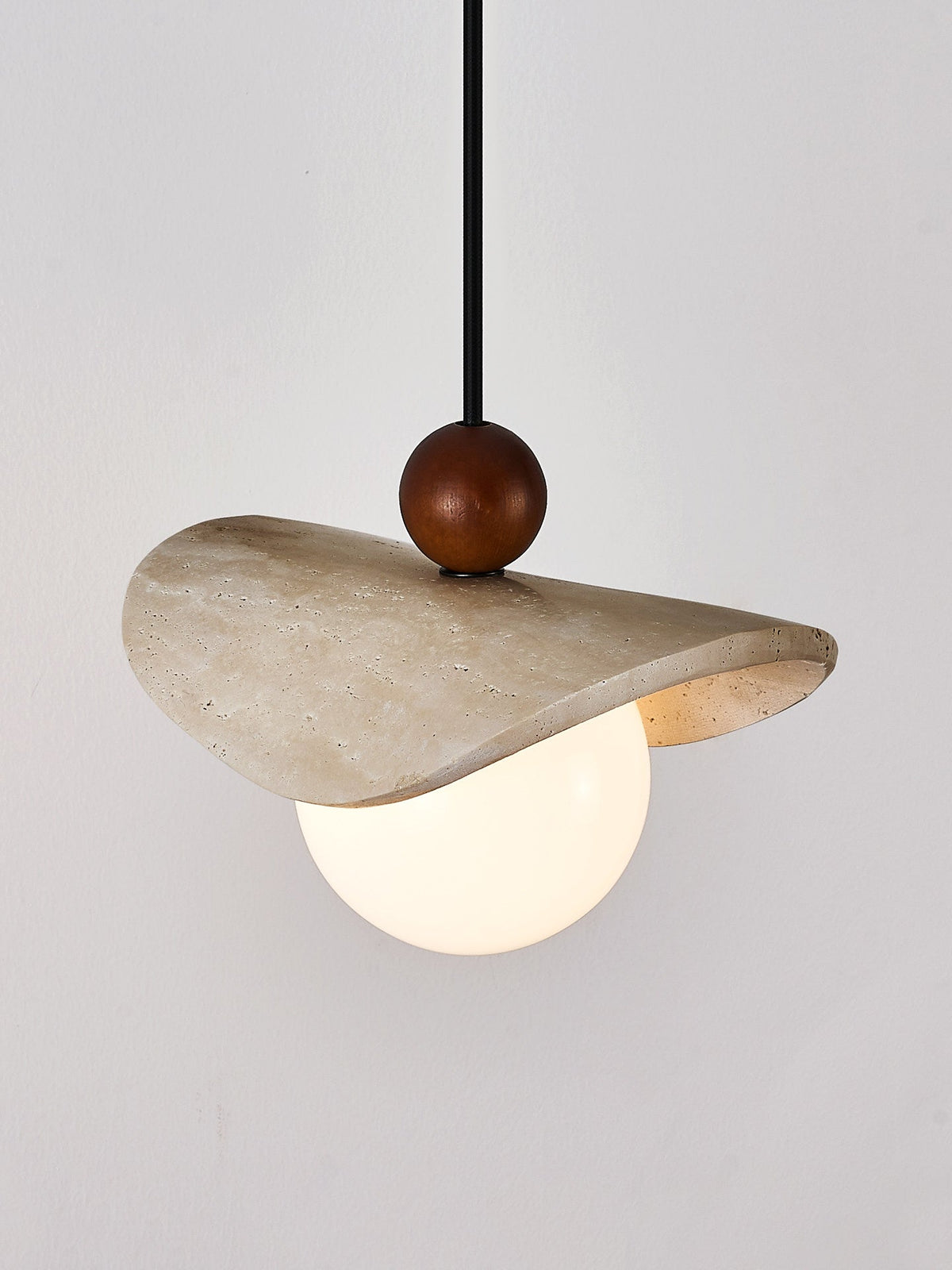 Jorwick Lampa Wisząca Koralikowa Z Trawertynu