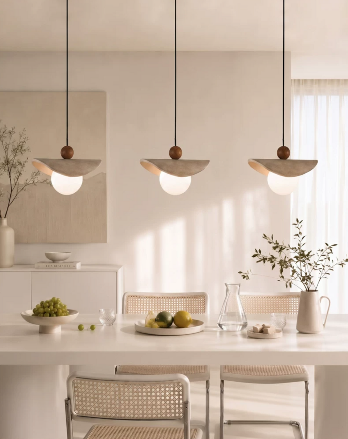 Jorwick Lampa Wisząca Koralikowa Z Trawertynu