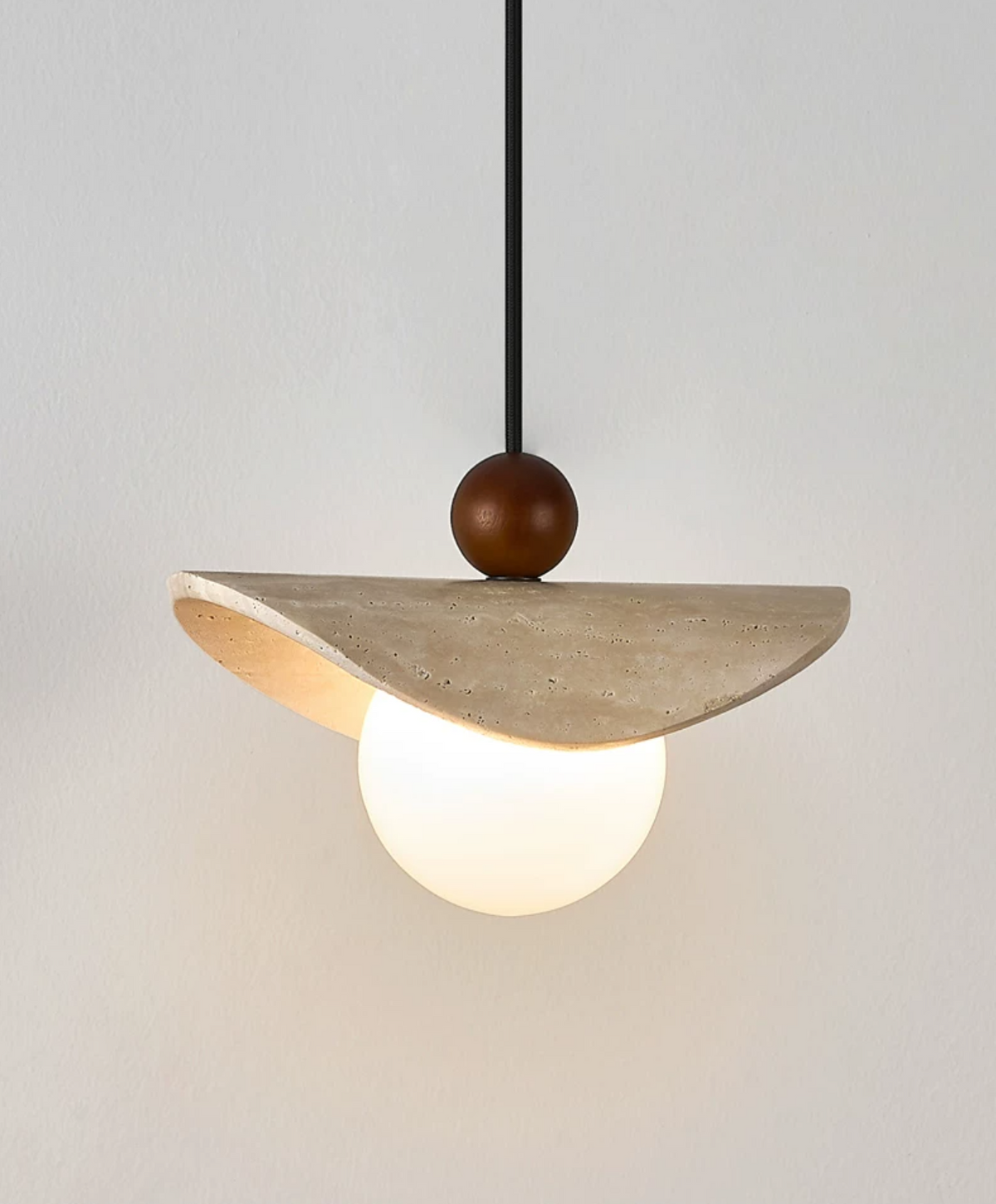 Jorwick Lampa Wisząca Koralikowa Z Trawertynu