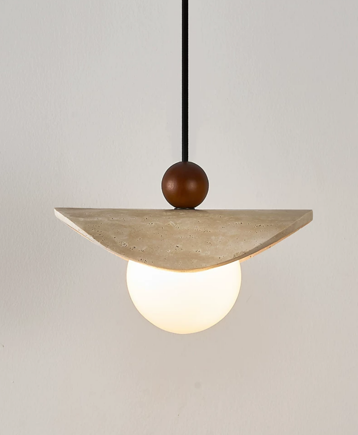 Jorwick Lampa Wisząca Koralikowa Z Trawertynu