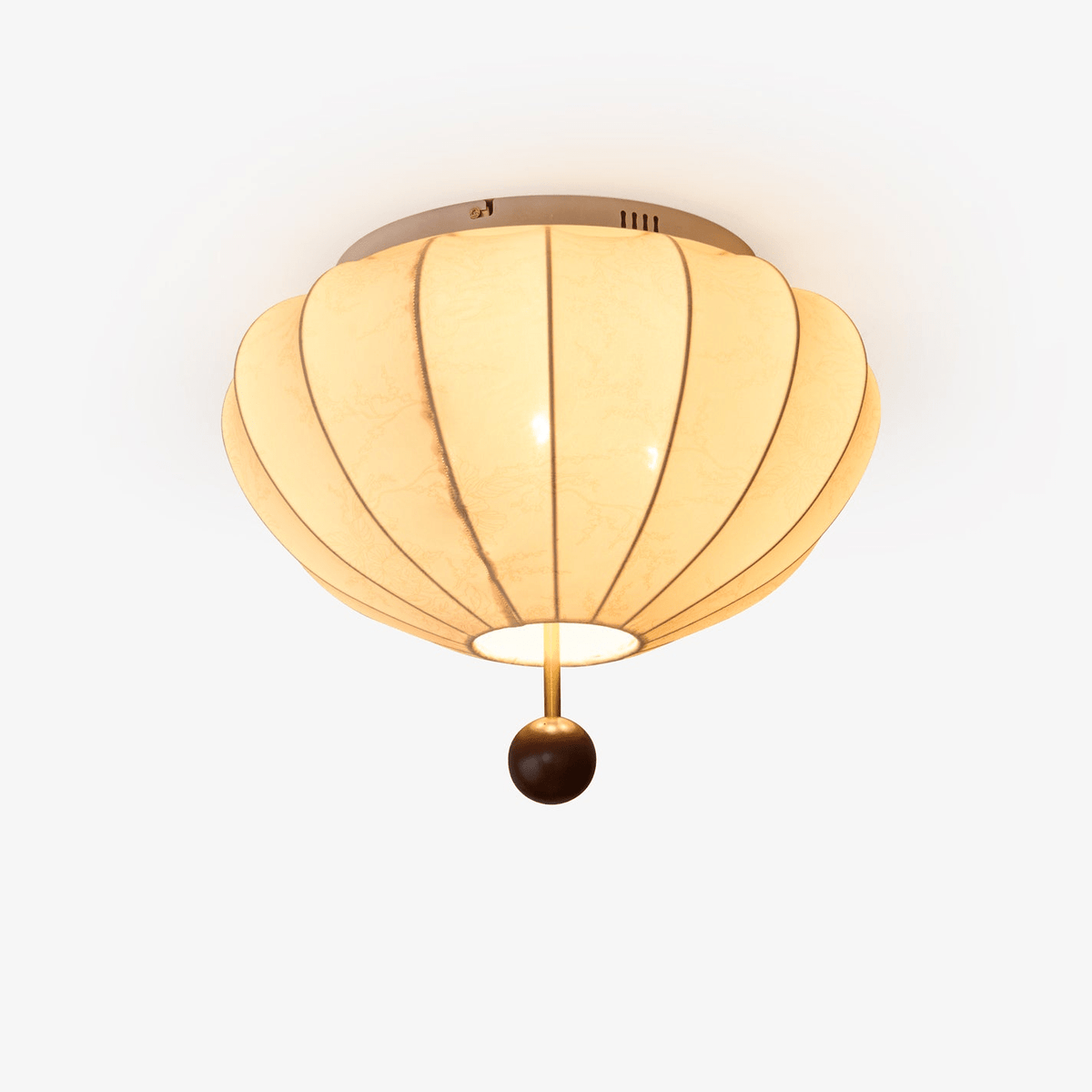 Willow lampa sufitowa z płótna i drewna