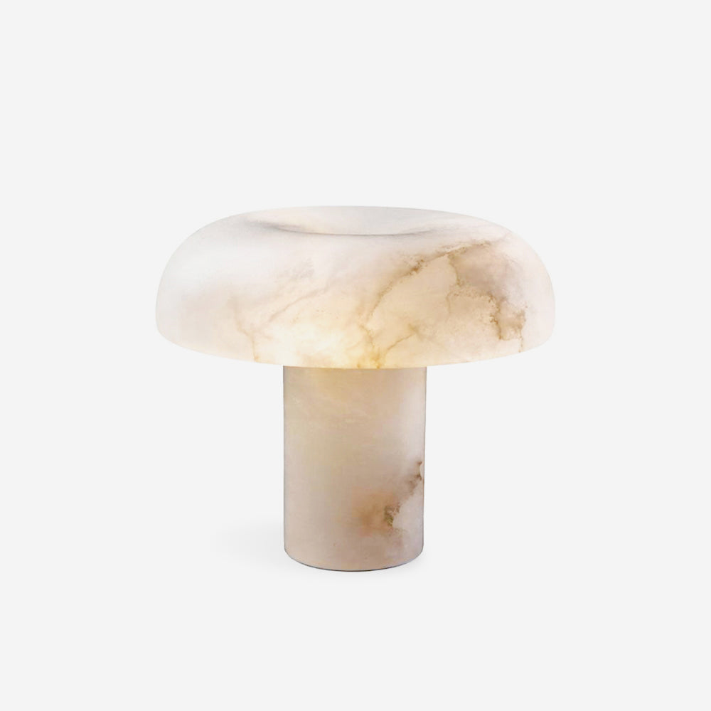 Lampa stołowa z mlecznym kloszem