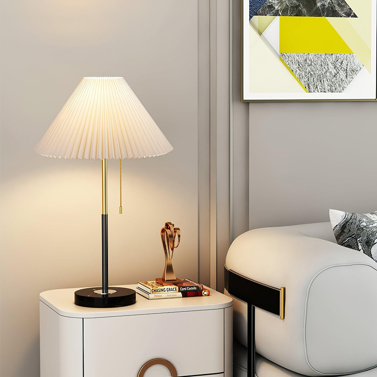 Divo minimalistyczna lampa stołowa z marmuru