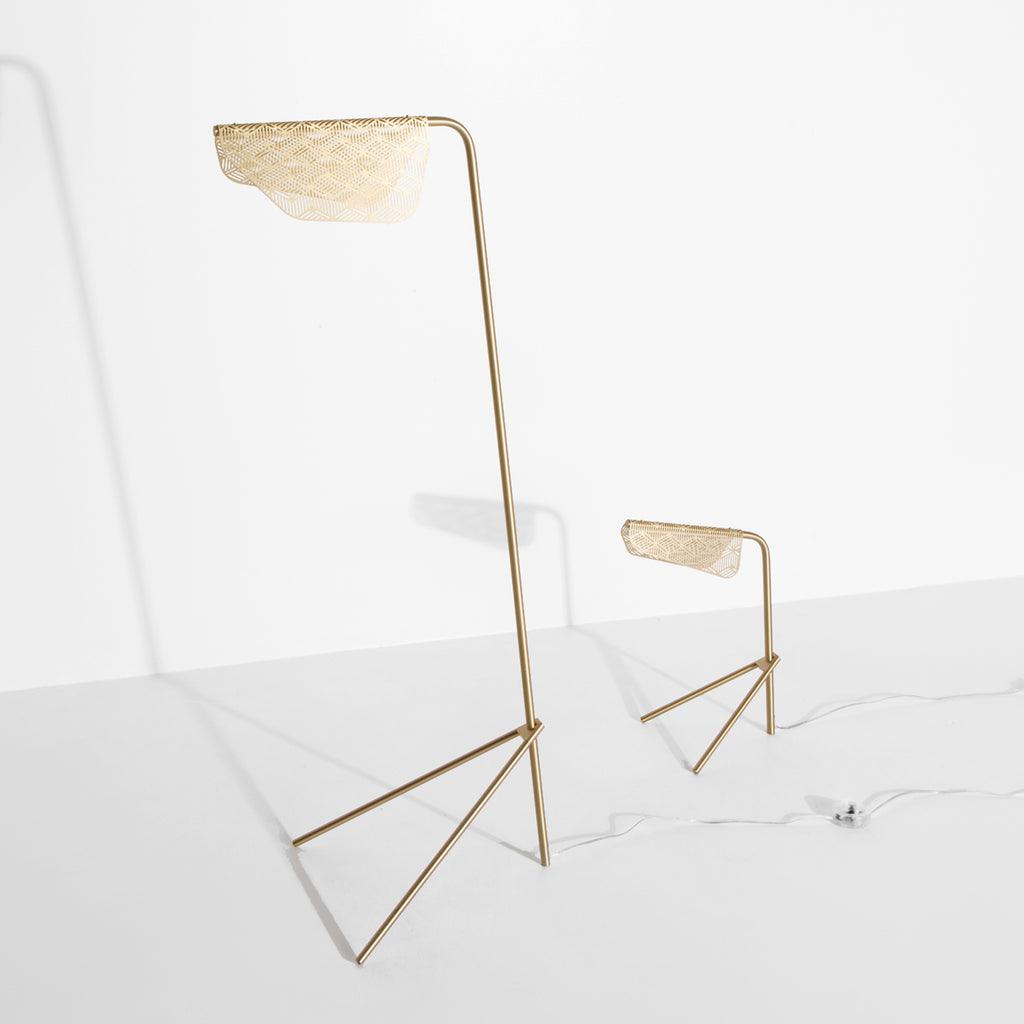 Lattice złota geometryczna lampa stołowa