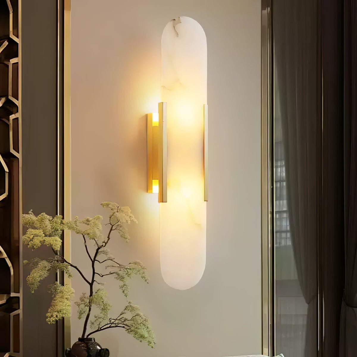 Bano lampa ścienna z alabastu