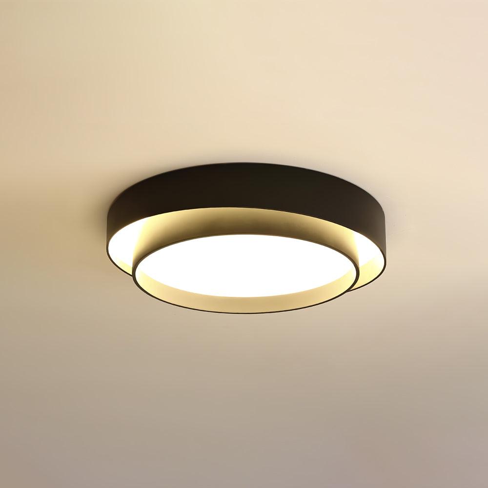 Orina lampa sufitowa Orina w dwóch pierścieniach szara&czarna&biała kształt cylindra