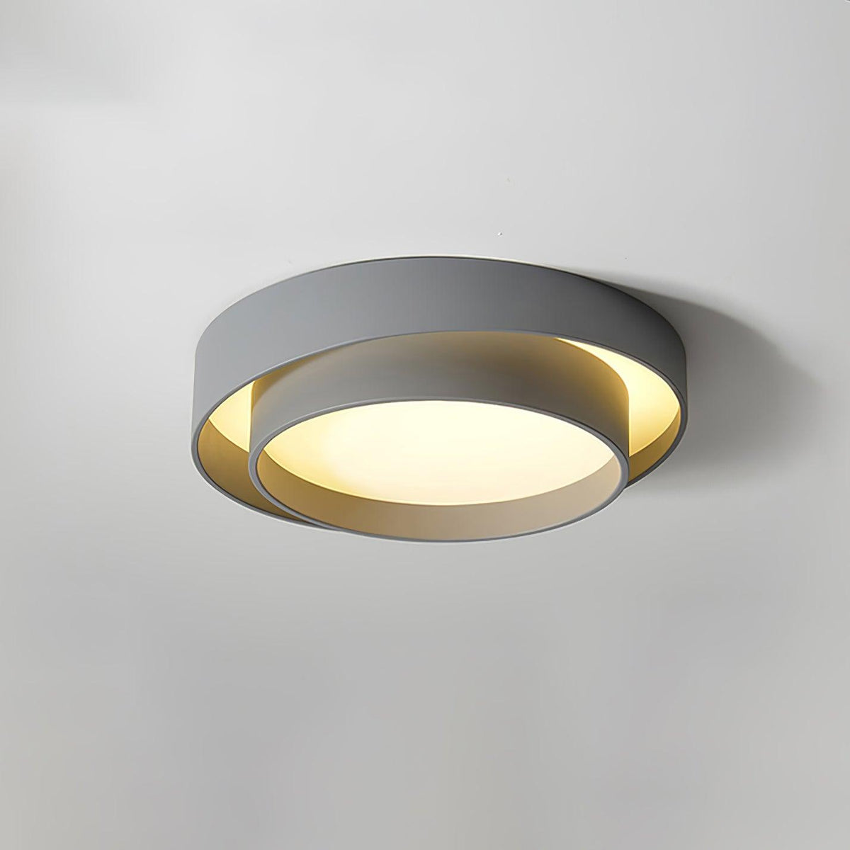 Orina lampa sufitowa Orina w dwóch pierścieniach szara&czarna&biała kształt cylindra