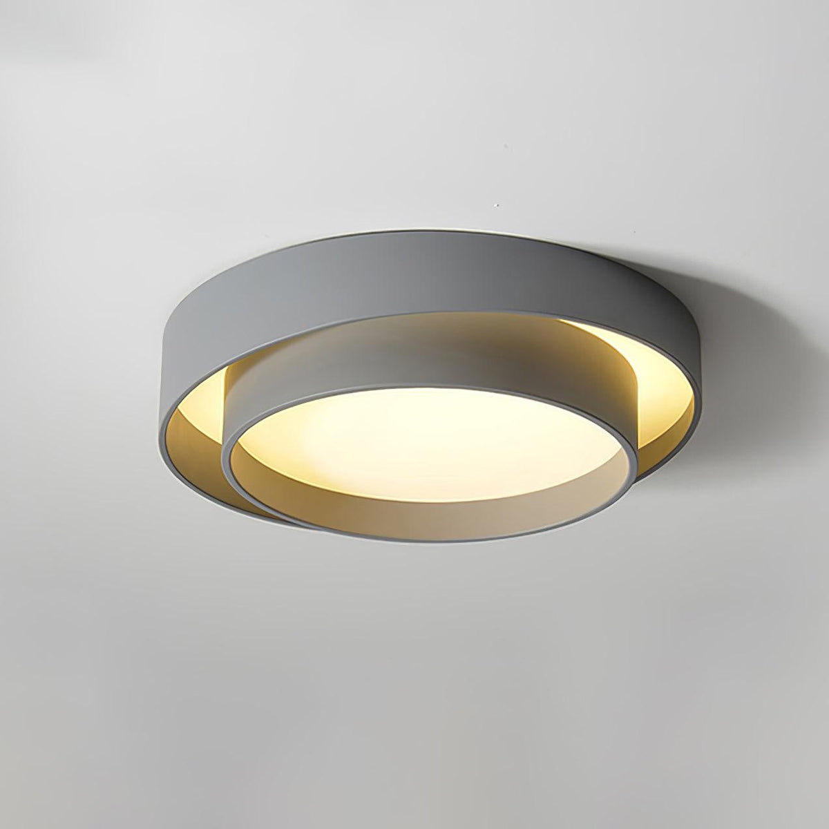 Orina lampa sufitowa Orina w dwóch pierścieniach szara&czarna&biała kształt cylindra